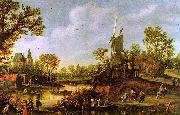 Jan van  Goyen River Landscape oil painting